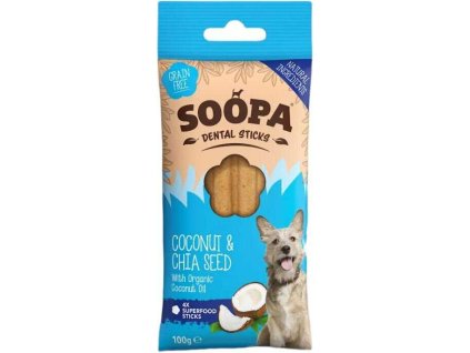 Dentální tyčinky pro psy Soopa Kokos a chia semínka