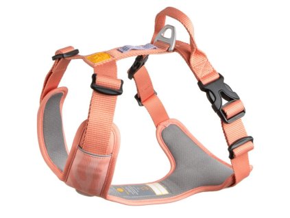 Woolly Wolf Postroj pro psy Roam Salmon Pink Ripple - lososová