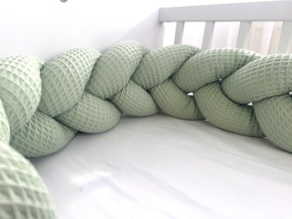 Ochranný mantinel do postýlky – zelený 180 cm
