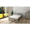 Postel z masivu Euro 90x200 cm šedá + pěnová matrace