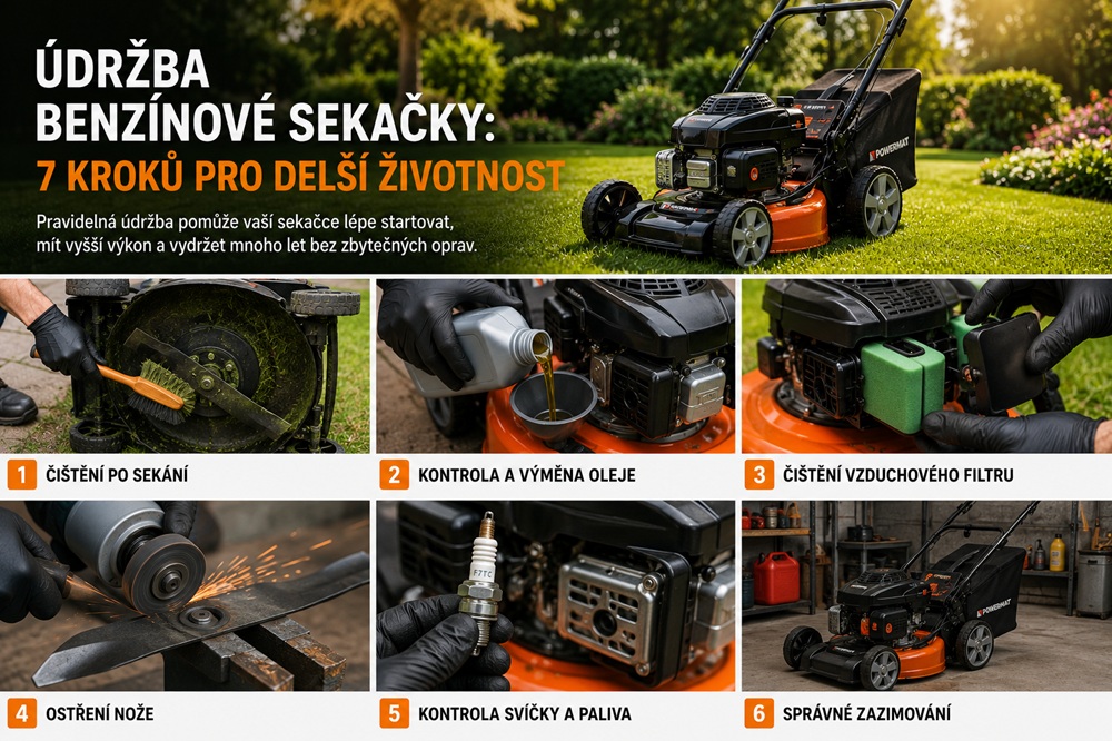 Údržba benzínové sekačky: 7 kroků pro delší životnost a spolehlivý výkon