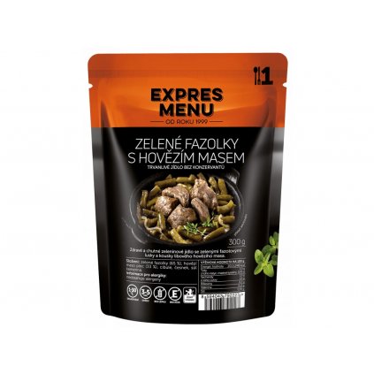 Expres Menu zelené fazolky s hovězím masem 1 porce 300g