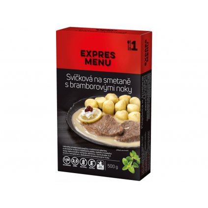 Expres Menu svíčková na smetaně s bramborovými noky 1 porce 500g