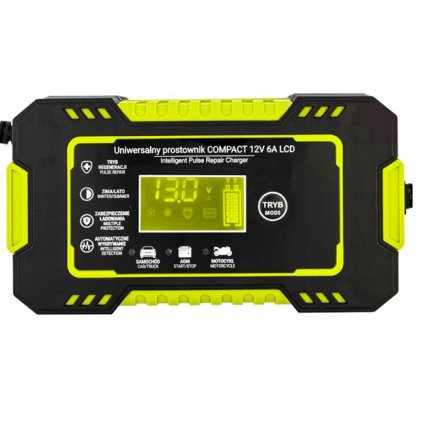 Kraft&Dele automatická nabíječka baterií 12V/6A KD1290 + LCD displej