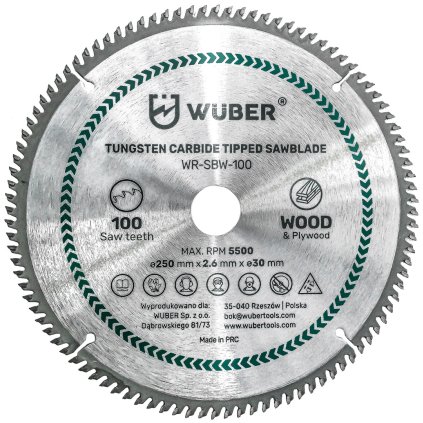 WUBER Pilový kotouč 250x2,6x30mm 100zubů W60071