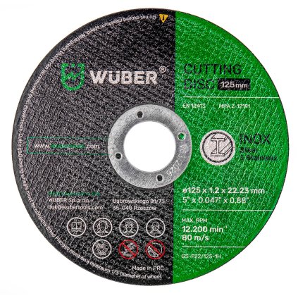 WUBER Řezný kotouč na kov 125x22,23x1,2mm W17013