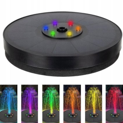 GARDLOV 23227 Plovoucí solární RGB LED fontána 180L/h