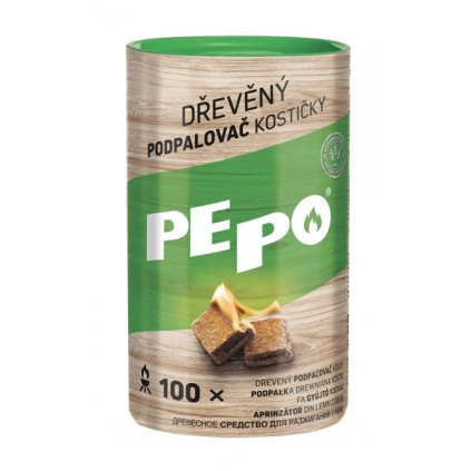 PE-PO dřevěný podpalovač - kostičky 100 ks