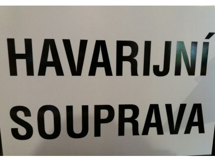 Tabulka - HAVARIJNÍ SOUPRAVA