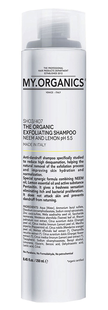 THE ORGANIC EXFOLIATING SHAMPOO NEEM AND LEMON Objem: 250 ml