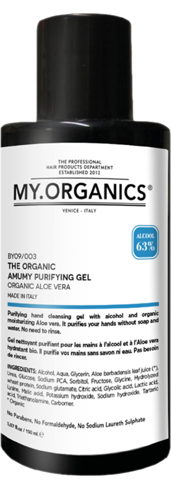 desinfekční gel na ruce THE ORGANIC AMUMY PURIFYING GEL Objem: 150 ml