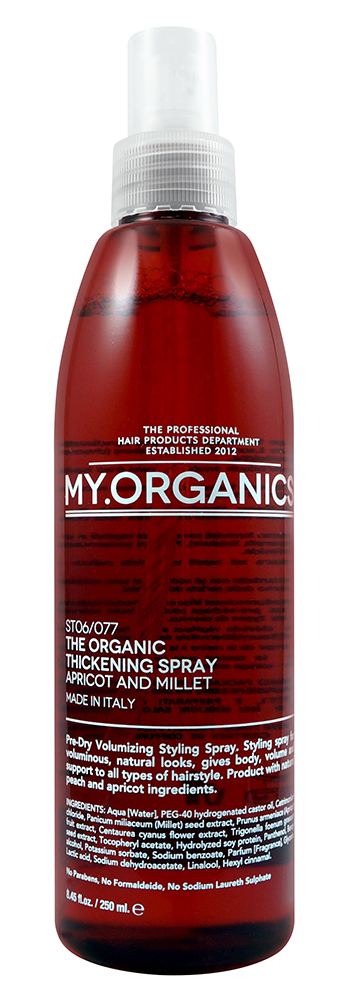 THE ORGANIC THICKENING SPRAY APRICOT AND MILLET Objem: 250 ml