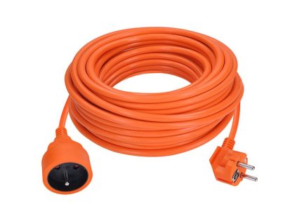 Solight prodlužovací přívod spojka, 1 zásuvka, 20m, 3 x 1,5mm2, oranžová ps07 2