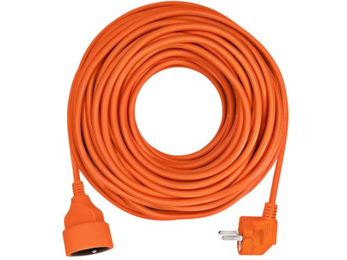 Solight prodlužovací přívod spojka, 1 zásuvka, 30 m, 3 x 1,5mm2, oranžová PS08 1