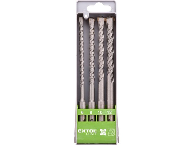 Vrtáky SDS 4ks 6 12x160mm příklep, beton Extol