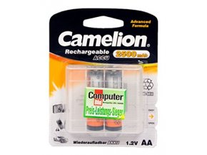 aa nabijeci baterie camelion nimh 2500mah 2 ks