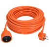 Solight prodlužovací přívod spojka, 1 zásuvka, 20m, 3 x 1,5mm2, oranžová ps07 2