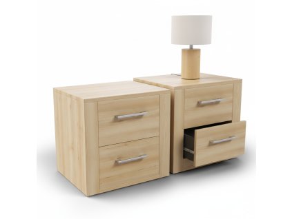 noční stolek 2x s lampičkou