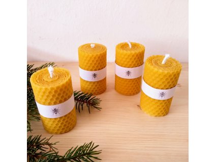 vyr 867adventni svicky 7 cm ze vceliho vosku stacene 4 ks skvely triko