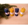 Sada svíček ze 100% včelího vosku, modrá - 7 cm (adventní)