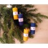 Sada svíček ze 100% včelího vosku, modrá - 7 cm (adventní)