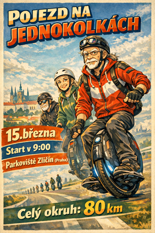 Jarní pojezd na jednokolkách Praha 2026