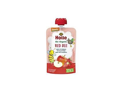 Holle BIO pyré Red Bee Jablko s jahodami 100 g