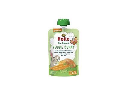 Holle BIO pyré Veggie bunny Mrkev a batáty s hráškem 100 g