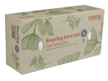 Memo papirove recyklovane kapesniky 4vrstve 100 ks