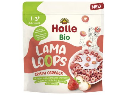 Holle Lama loops jahodove krouzky 125g