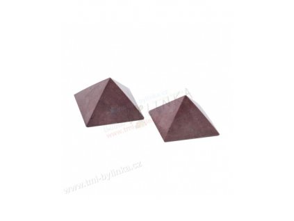 Pyramida malinový kvarcit 4x4cm