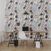 tapeta mockup of the wallpaper behind a neat and modern desk 2702 el1 (10)