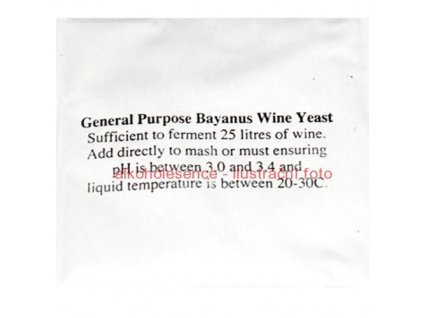 Univerzální vinné kvasinky Bayanus (pro vinný kvas, mošt a medovinu na 25 l)
