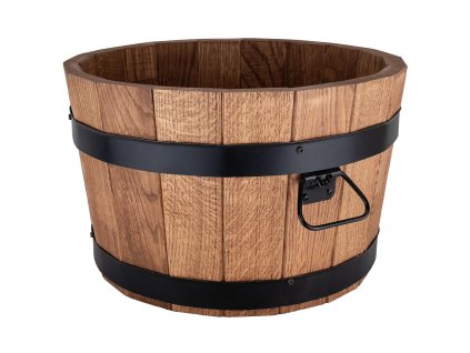 Dřevěná káď nízká kulatá střední, průměr 42 cm, výška 26 cm