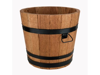 Dřevěná káď vysoká kulatá velká, výška 40cm, průměr 45cm