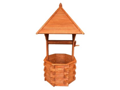 Dřevěná studna do zahrady - dekorace 95cm