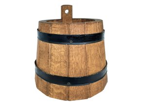 Dřevěná okrasná nádoba, průměr 25cm, výška 25cm