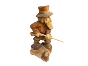 Holzskulptur eines Jägers 37x15cm