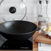 Litinová pánev WOK se skleněnou poklicí 3,7l 280x96 mm