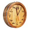 Hodiny z dubového sudu s gravírováním (35cm)