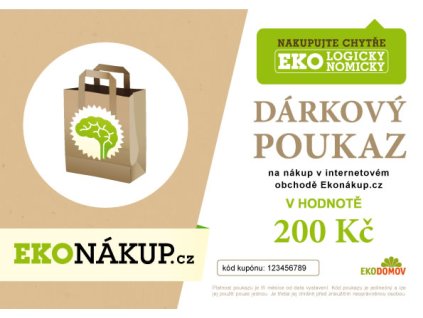 Dárkový poukaz v hodnotě 200 Kč