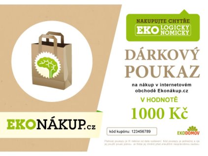 Dárkový poukaz v hodnotě 1000 Kč