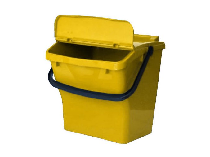 Stohovatelný odpadkový koš URBA PLUS 40l žlutý