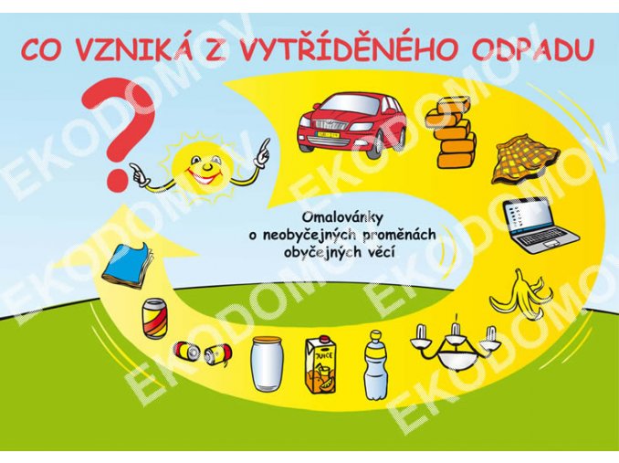 Co vzniká z vytříděného odpadu - omalovánky s říkadly