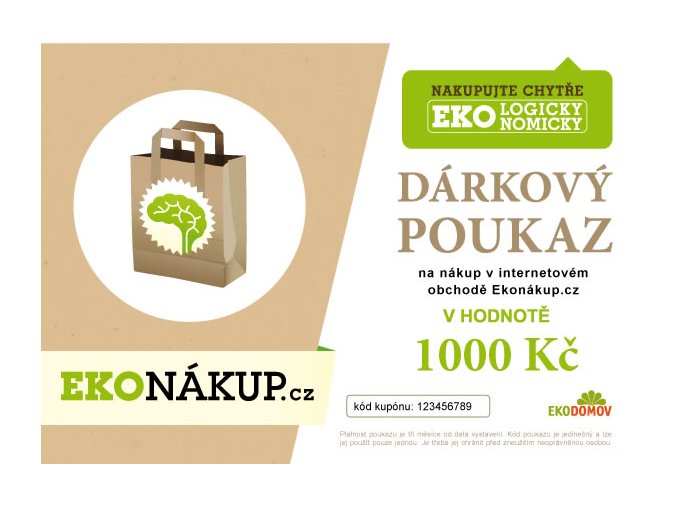 Dárkový poukaz v hodnotě 1000 Kč