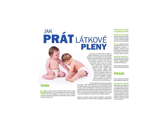 Návod Jak prát látkové pleny
