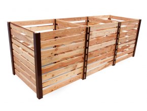 Dřevěný komposter JERY TRIO 3000 modřínový