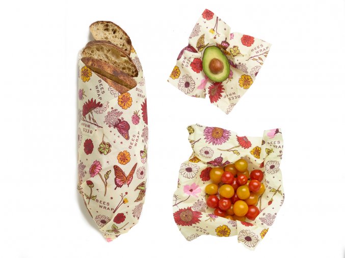 Bee's wrap 3 pack Assorted Meadow Magic VEGAN 005