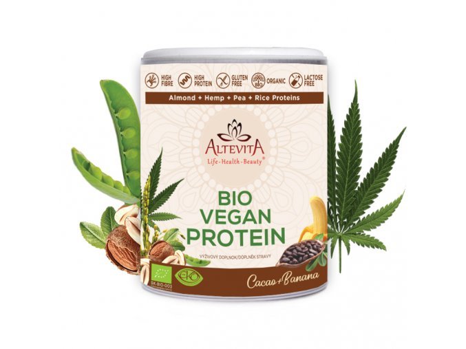 Vegan protein Cacao banán, Bio Altevita 300 g