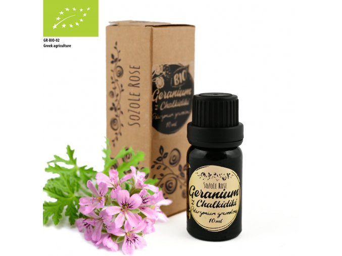 Bio éterický olej Geránium z Chalkidiki, Sozole Rose 10 ml